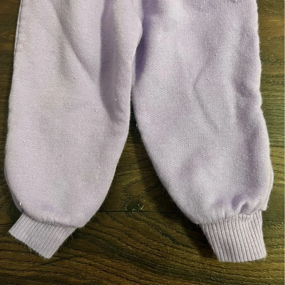Vintage 12 month baby girl bundle lot purple pants and short sleeve shirt